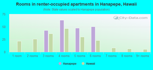 Rooms in renter-occupied apartments in Hanapepe, Hawaii