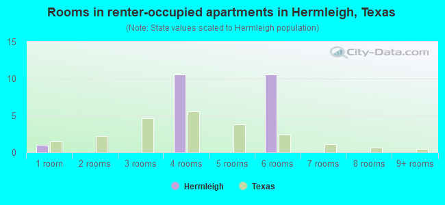 Rooms in renter-occupied apartments in Hermleigh, Texas