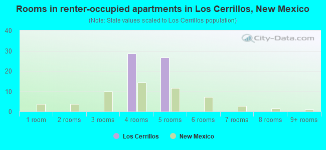 Rooms in renter-occupied apartments in Los Cerrillos, New Mexico