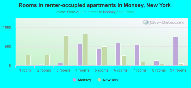 Rooms in renter-occupied apartments in Monsey, New York
