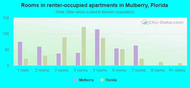 Rooms in renter-occupied apartments in Mulberry, Florida