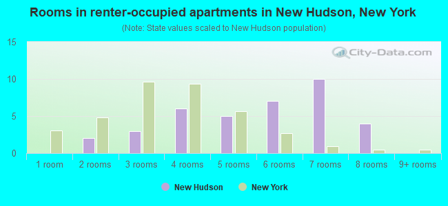 Rooms in renter-occupied apartments in New Hudson, New York