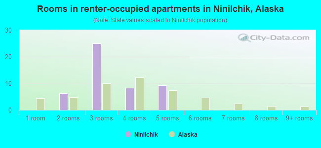 Rooms in renter-occupied apartments in Ninilchik, Alaska