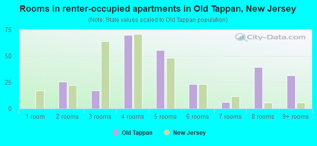 Rooms in renter-occupied apartments in Old Tappan, New Jersey