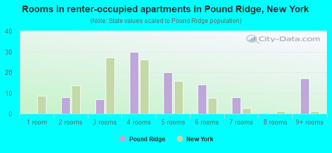 Rooms in renter-occupied apartments in Pound Ridge, New York