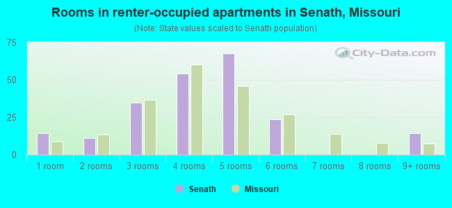 Rooms in renter-occupied apartments in Senath, Missouri