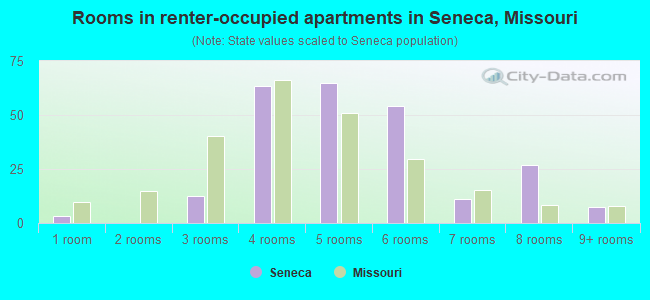 Rooms in renter-occupied apartments in Seneca, Missouri