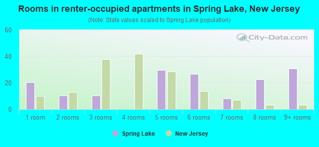 Rooms in renter-occupied apartments in Spring Lake, New Jersey