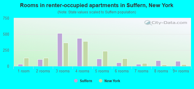 Rooms in renter-occupied apartments in Suffern, New York