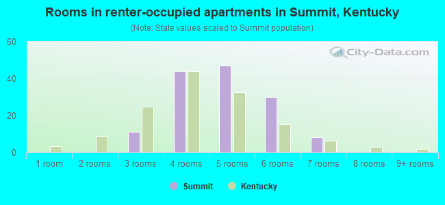 Rooms in renter-occupied apartments in Summit, Kentucky