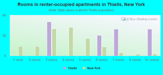 Rooms in renter-occupied apartments in Thiells, New York