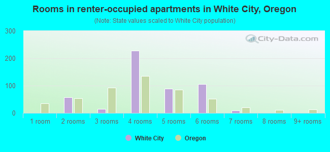 Rooms in renter-occupied apartments in White City, Oregon