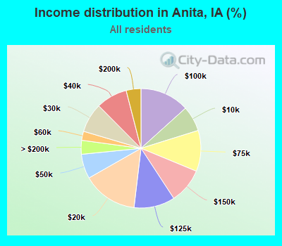 Income distribution in Anita, IA (%)