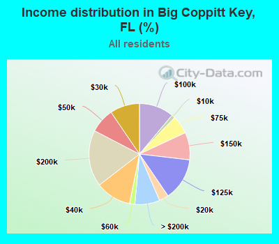 Income distribution in Big Coppitt Key, FL (%)