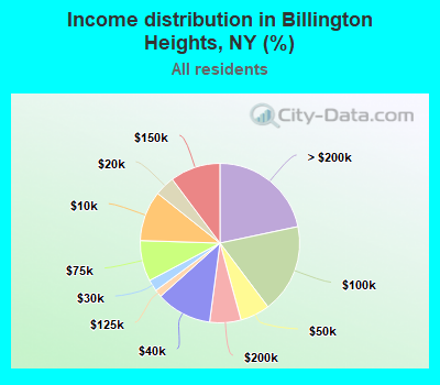 Income distribution in Billington Heights, NY (%)