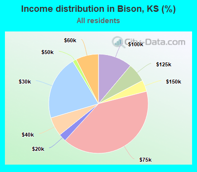 Income distribution in Bison, KS (%)
