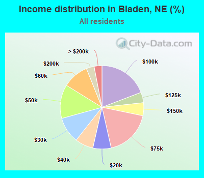 Income distribution in Bladen, NE (%)