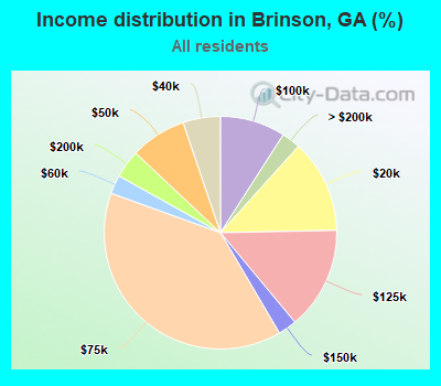 Income distribution in Brinson, GA (%)