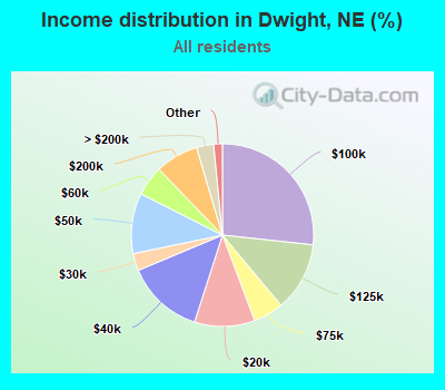 Income distribution in Dwight, NE (%)