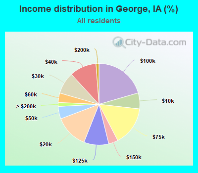 Income distribution in George, IA (%)