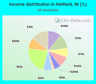 Income distribution in Hatfield, IN (%)