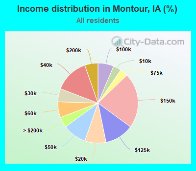 Income distribution in Montour, IA (%)