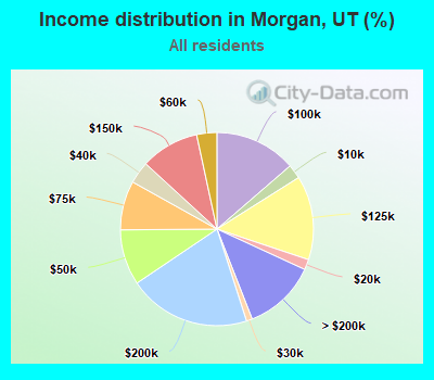 Income distribution in Morgan, UT (%)