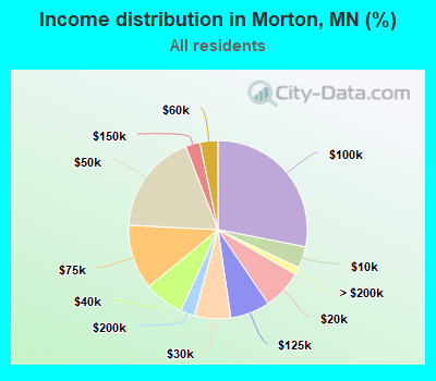 Income distribution in Morton, MN (%)