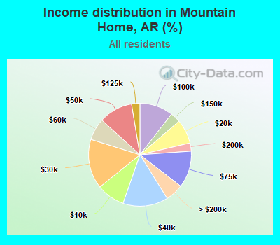 Income distribution in Mountain Home, AR (%)