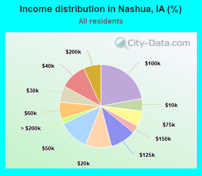 Income distribution in Nashua, IA (%)