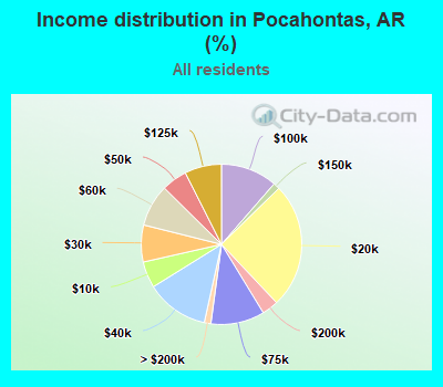 Income distribution in Pocahontas, AR (%)