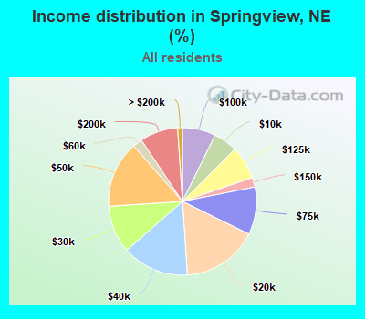 Income distribution in Springview, NE (%)