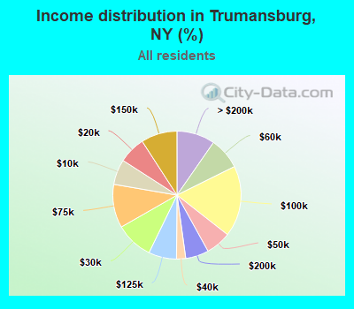 Income distribution in Trumansburg, NY (%)