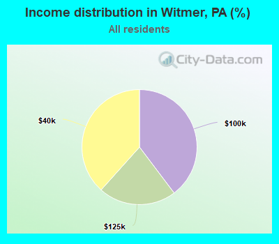 Income distribution in Witmer, PA (%)
