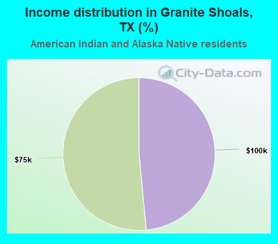 Income distribution in Granite Shoals, TX (%)