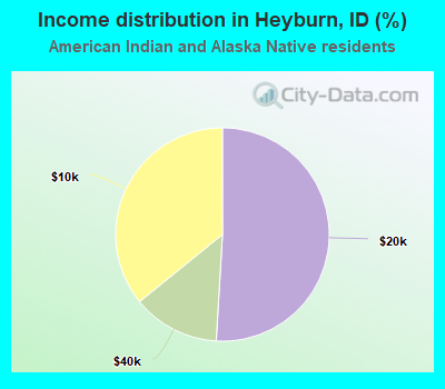 Income distribution in Heyburn, ID (%)