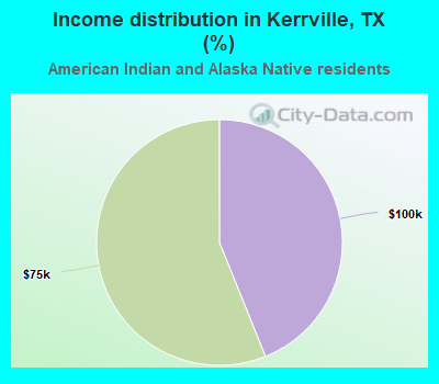 Income distribution in Kerrville, TX (%)
