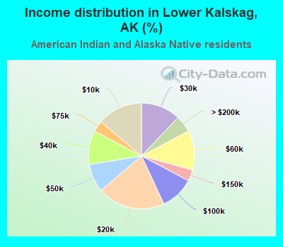 Income distribution in Lower Kalskag, AK (%)