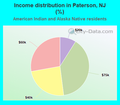 Income distribution in Paterson, NJ (%)