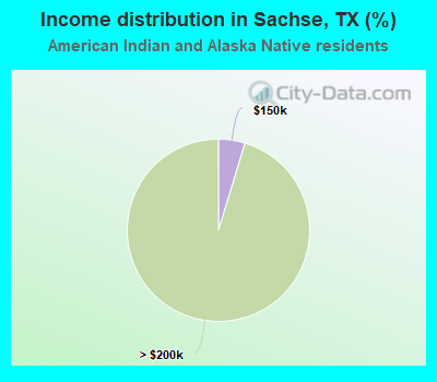 Income distribution in Sachse, TX (%)
