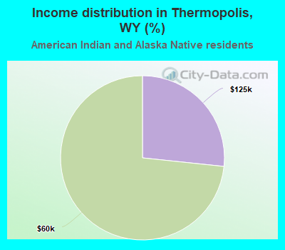 Income distribution in Thermopolis, WY (%)