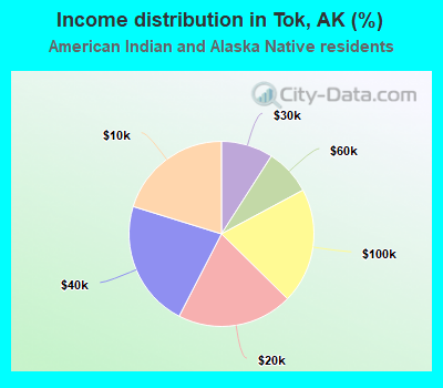 Income distribution in Tok, AK (%)