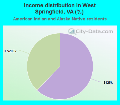 Income distribution in West Springfield, VA (%)