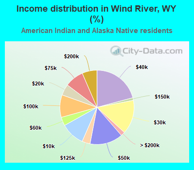 Income distribution in Wind River, WY (%)