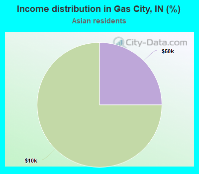Income distribution in Gas City, IN (%)