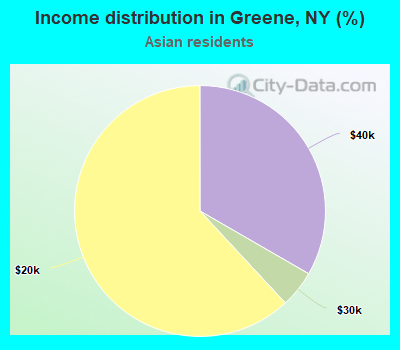 Income distribution in Greene, NY (%)