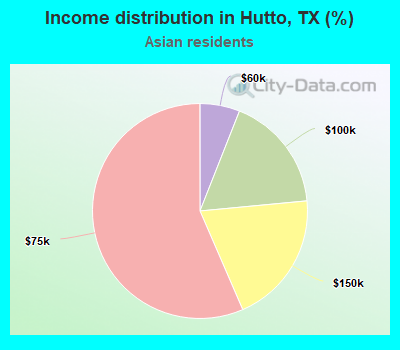 Income distribution in Hutto, TX (%)