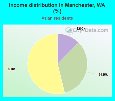 Income distribution in Manchester, WA (%)