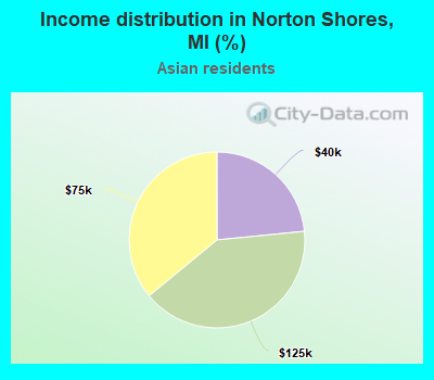 Income distribution in Norton Shores, MI (%)