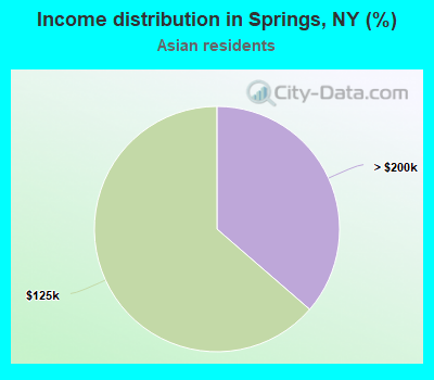 Income distribution in Springs, NY (%)